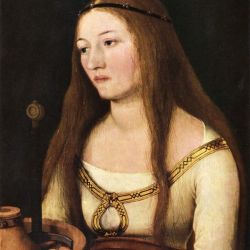 Portrait of a woman with long hair